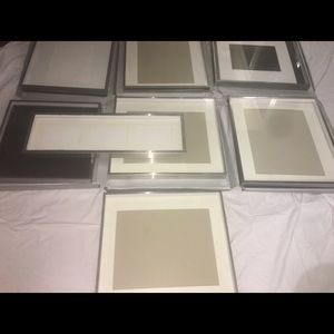 Set of 8 Crate and barrel silver frames